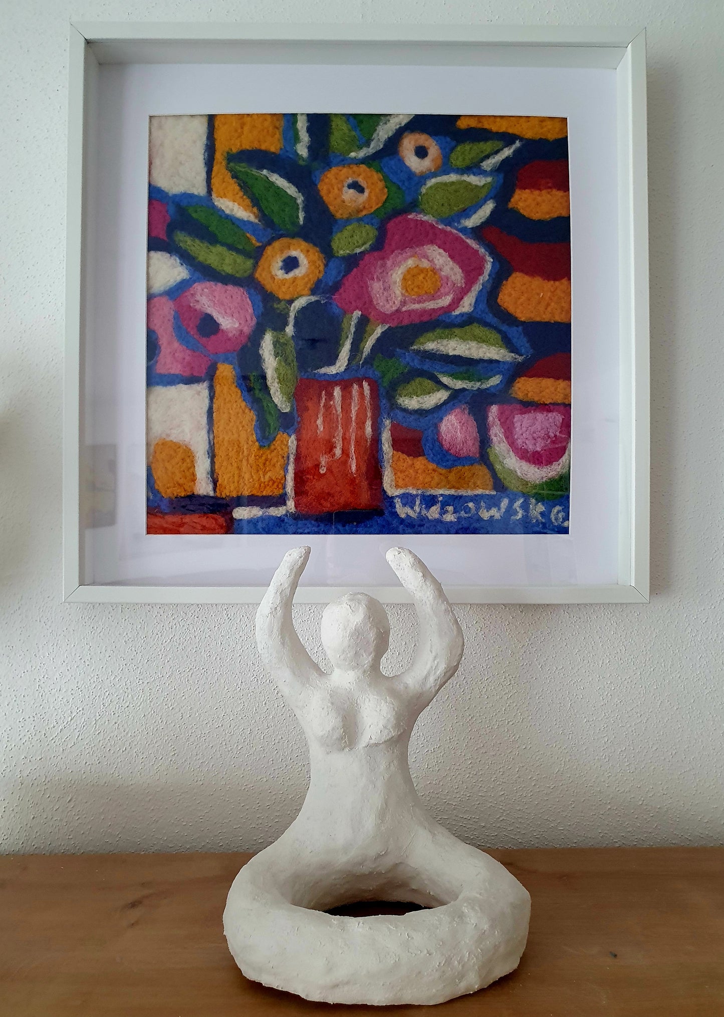 Gefilztes Bild mit Blumenmotiv